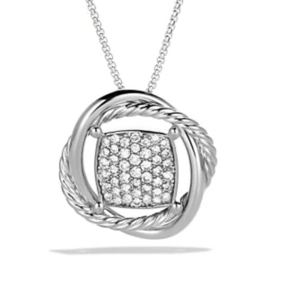 David Yurman Diamond Infinity Pendant Necklace